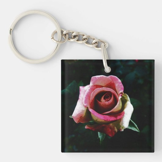 Rose Schlüsselanhänger (Vorderseite)