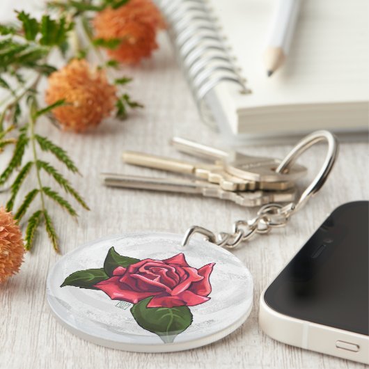 Rose Schlüsselanhänger (Vorderseite rechts)