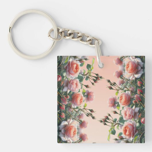 Rose Schlüsselanhänger (Vorderseite)