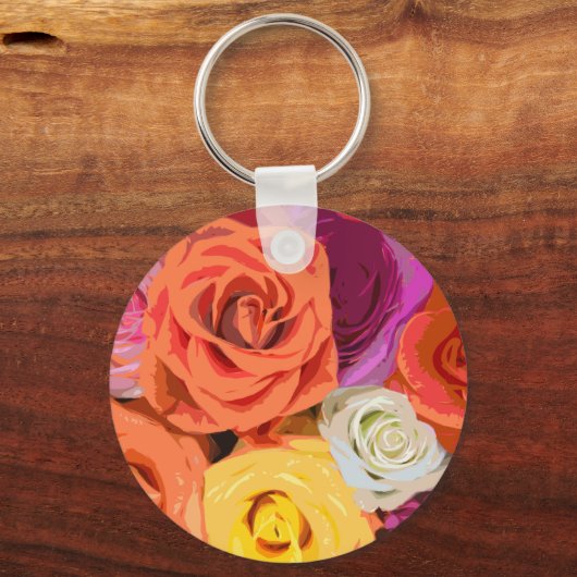 Rose Schlüsselanhänger (Vorderseite)