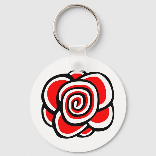 Rose Schlüsselanhänger (Vorderseite)