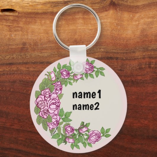 Rose Schlüsselanhänger (Vorderseite)