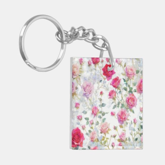 Rose Schlüsselanhänger (Vorderseite links)