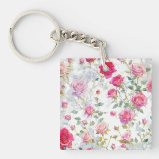 Rose Schlüsselanhänger (Vorderseite)