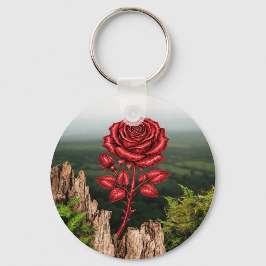 Rose schlüsselanhänger (Vorderseite)
