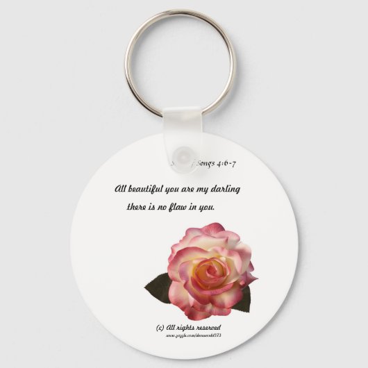 Rose Schlüsselanhänger (Vorderseite)