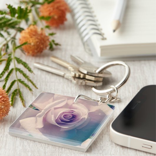 Rose Schlüsselanhänger (Vorderseite rechts)