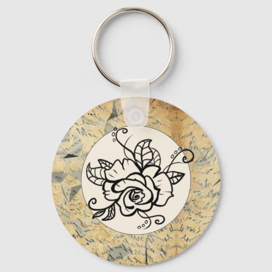 Rose Schlüsselanhänger (Vorderseite)