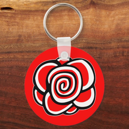 Rose Schlüsselanhänger (Vorderseite)