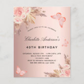 Rose-Schmetterling-Haushalt Flyer (Vorne)