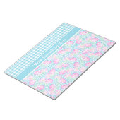 Rose, Schmetterlinge, Gingham Notepad oder Jotter Notizblock (angewinkelt)