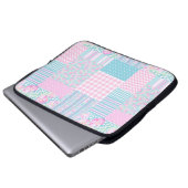 Rose, Schmetterlinge, Imitate Patchwork Laptop-Sie Laptopschutzhülle (Vorne Knopf)