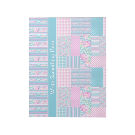 Rose, Schmetterlinge, Imitate Patchwork Notepad, J Notizblock (Rotiert)