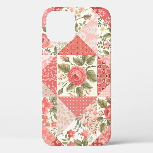 Rose Schmetterlinge Nahtlose Patchwork Case-Mate iPhone Hülle (Rückseite)