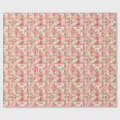 Rose Schmetterlinge Nahtlose Patchwork Geschenkpapier (Flach)