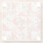 Rose Schmetterlinge Nahtlose Patchwork Glasuntersetzer (Rückseite)