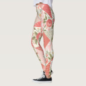 Rose Schmetterlinge Nahtlose Patchwork Leggings (Links)
