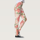 Rose Schmetterlinge Nahtlose Patchwork Leggings (Rechts)
