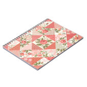Rose Schmetterlinge Nahtlose Patchwork Notizblock (Linke Seite)