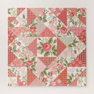 Rose Schmetterlinge Nahtlose Patchwork Puzzle