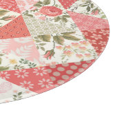 Rose Schmetterlinge Nahtlose Patchwork Schneidebrett (Ecke)