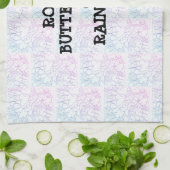 Rose Schmetterlinge & Regenbogen Vivid Geschirrtuch (Gefaltet)