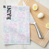 Rose Schmetterlinge & Regenbogen Vivid Geschirrtuch (Viertel Falte)