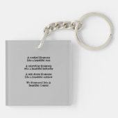 Rose Schmetterlinge & Regenbogen Vivid Schlüsselanhänger (Rückseite)