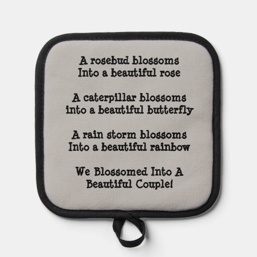 Rose Schmetterlinge & Regenbogen Vivid Topflappen (Vorderseite)