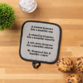 Rose Schmetterlinge & Regenbogen Vivid Topflappen (Oben Unten)