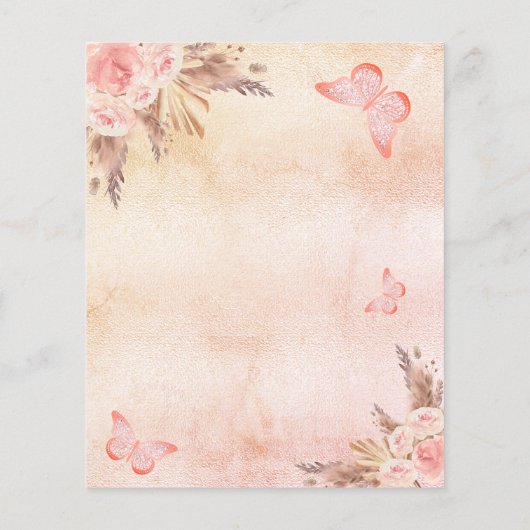 Rose-Schmetterlingsprogramm Pampas Blütengras (Rückseite)