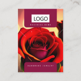 Rose Schmuck Ohrringe - Netzklace-Display-Karte Visitenkarte