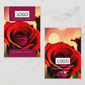 Rose Schmuck Ohrringe - Netzklace-Display-Karte Visitenkarte (Vorne/Hinten)