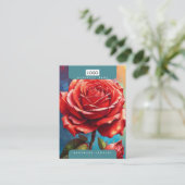 Rose Schmuck Ohrringe - Netzklace-Display-Karte Visitenkarte (Stehend Vorderseite)