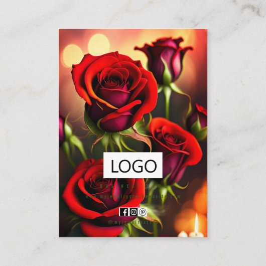 Rose Schmuck Ohrringe - Netzklace-Display-Karte Visitenkarte (Rückseite)