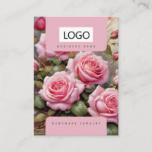 Rose Schmuck Ohrringe - Netzklace-Display-Karte