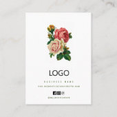Rose Schmuck Ohrringe - Netzklace-Display-Karte Visitenkarte (Rückseite)