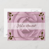 Rose & Schokolade, Sie sind eingeladen! Einladungspostkarte (Vorne/Hinten)