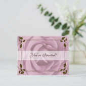 Rose & Schokolade, Sie sind eingeladen! Einladungspostkarte (Stehend Vorderseite)