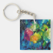 Rose, schöne Kunstmalerei Schlüsselanhänger (Vorderseite)