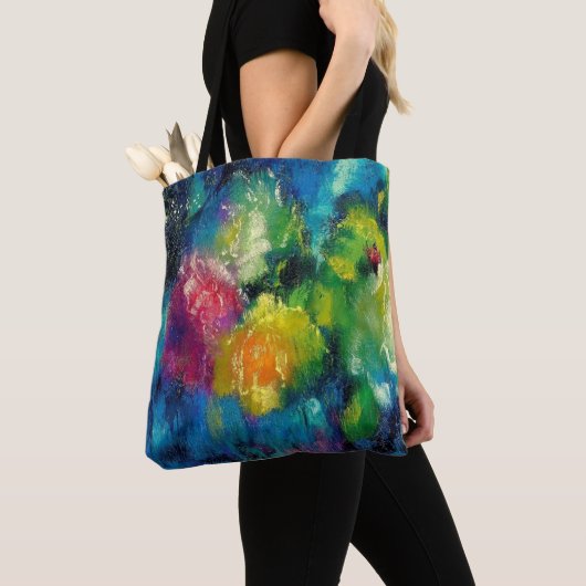 Rose, schöne Kunstmalerei Tasche (Von Nahem)