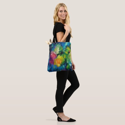 Rose, schöne Kunstmalerei Tasche (Am Model)