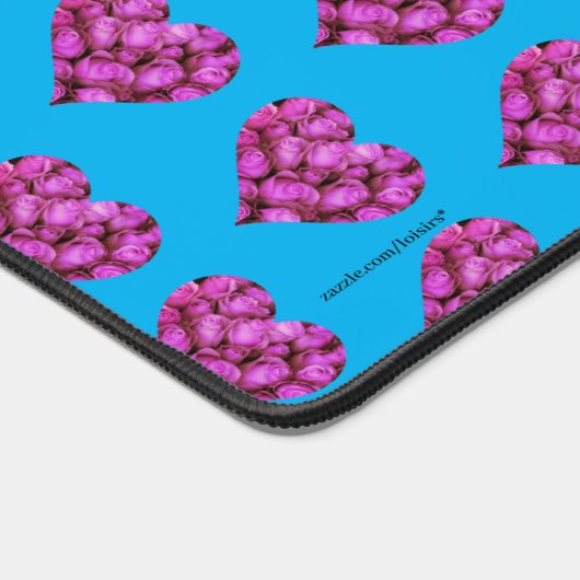 Rose Schreibtischunterlage (Ecke)