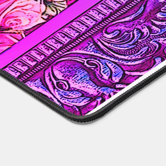 Rose Schreibtischunterlage (Ecke)