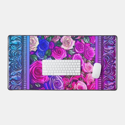 Rose Schreibtischunterlage (Tastatur & Maus)