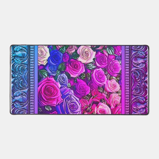 Rose Schreibtischunterlage (Vorderseite)