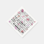 Rose-Schriften mit Inspiration Serviette (Ecke)
