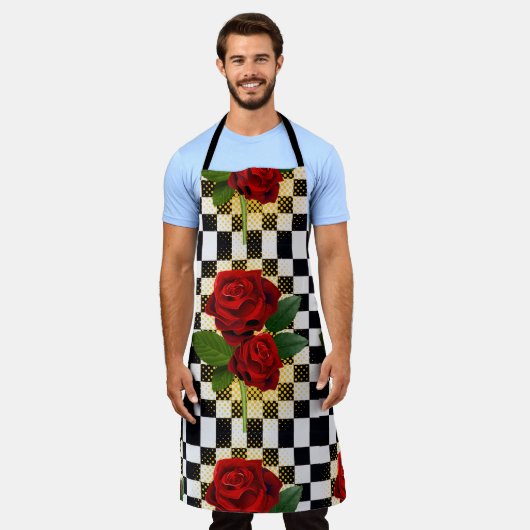 Rose Schürze (Getragen)