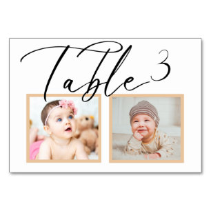 Rose schwarz Elegant Wedding Foto Tischnummer