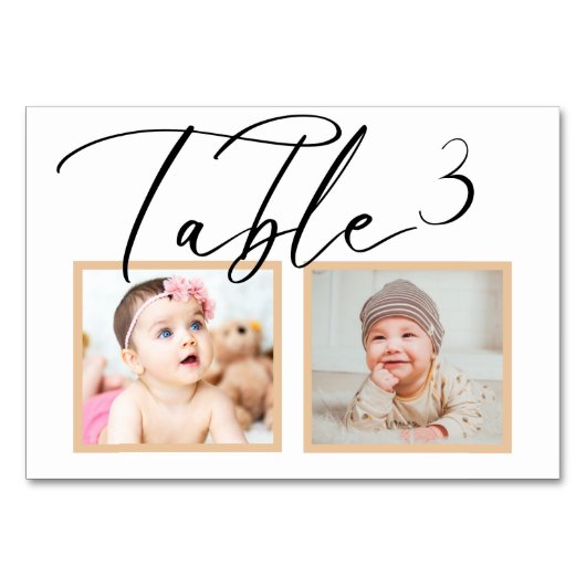 Rose schwarz Elegant Wedding Foto Tischnummer (Rückseite)